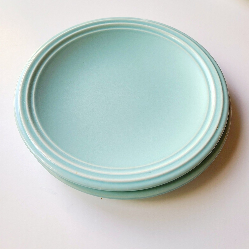 Pfaltzgraff TERRACE AZURE Dinner Plate(s) SET of 2 Aqua Turquoise‎ Pastel Lot